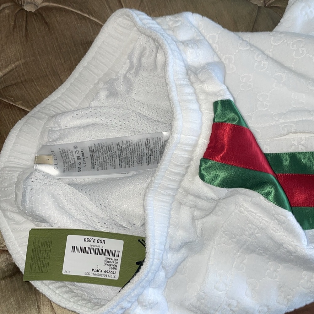 New Gucci mens terry cloth jogging pants - Picture 4 of 13